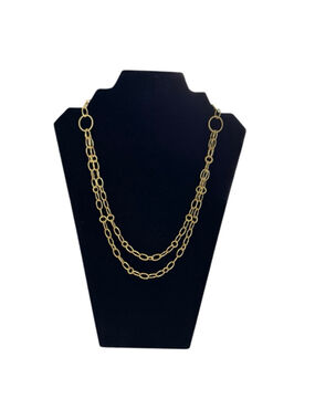 Women's Unbranded Gold Tone Double Layer Chain Necklace One Size